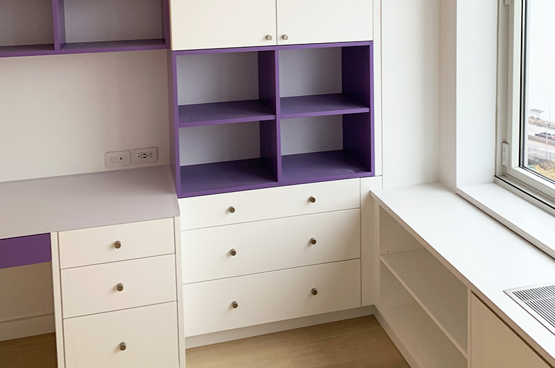 Wooden flooring in kids’ room