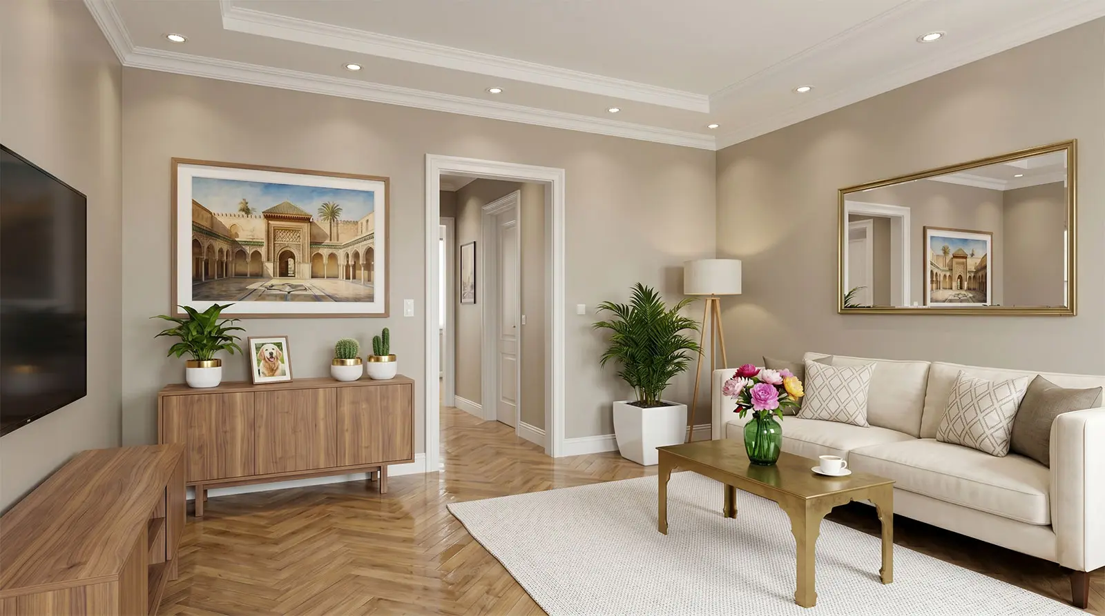 Professional interior painting and drywall finishing after water damage in NYC.