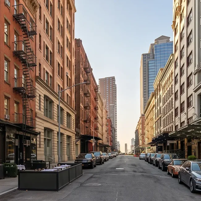 Historic loft buildings in Tribeca where apartment renovation requires careful planning around existing architecture and building conditions